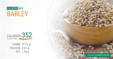 Heirloom Barley Calories, Carbs & Nutrition Facts MyFitnessPal