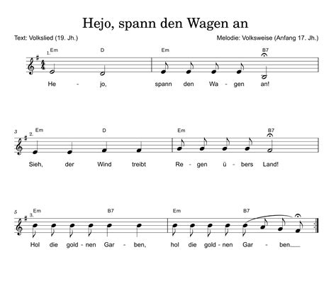 Hejo, spann den Wagen an! - Noten & Video zum Mitsingen