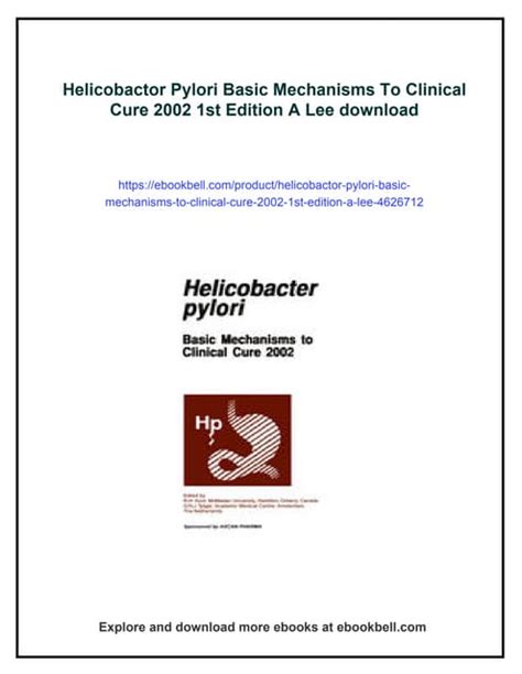 Helicobacter Pylori Protocols 1st Edition