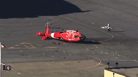 Helicopter crashes at California airport; multiple others broken into