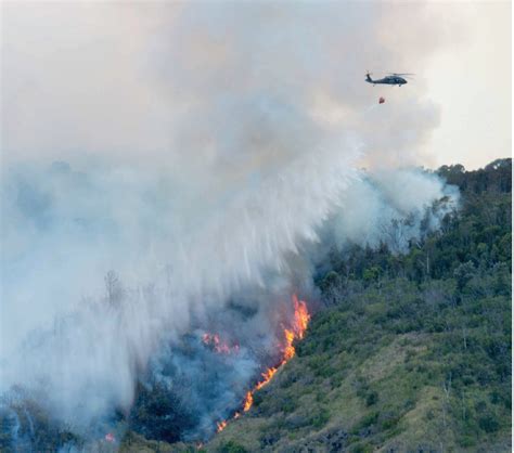 Helicopters drop water on Oahu wildfire for 2nd day, while some native koa and ohia trees burn