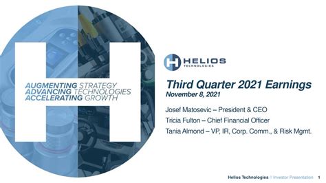 Helios Technologies: Q3 Earnings Snapshot