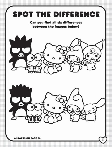 Hello Kitty: Spot the Difference.