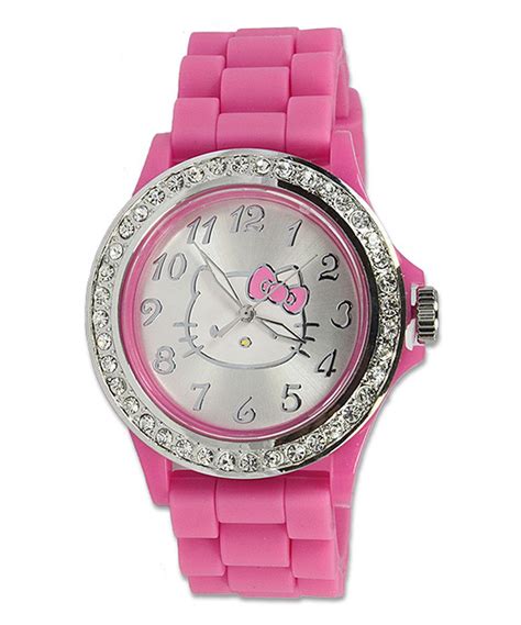 Hello Kitty - Analog Watch - Silver/Dark Pink - Bestbuy