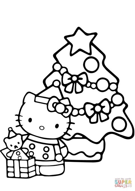 Hello Kitty Christmas Coloring Pages