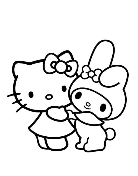 Hello Kitty Coloring Pages Melody