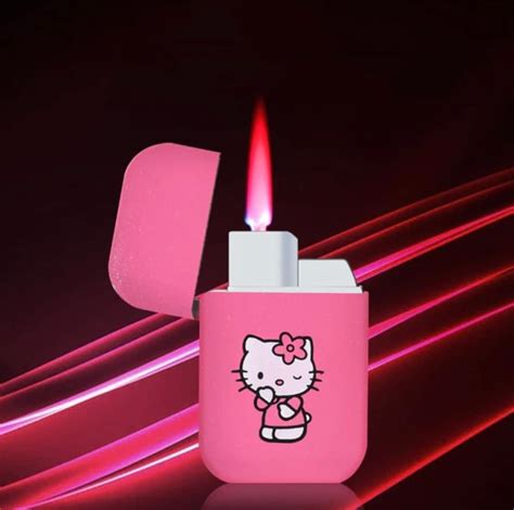 Hello Kitty Pink Lighter Pink Flame Sanrio Jet Windproof Gift