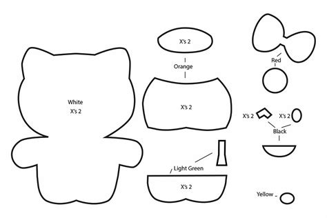 Hello Kitty Plush Template