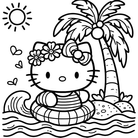Hello Kity Coloring Page