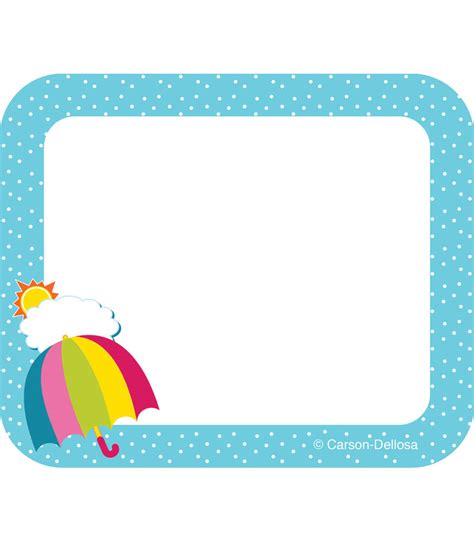 Hello Spring Name Tags Grade PK5