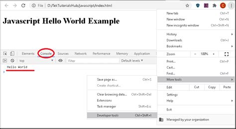 Hello World World Example Express jsHello World