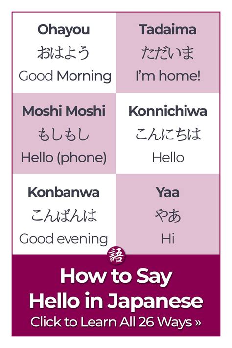 Hello in japanese language