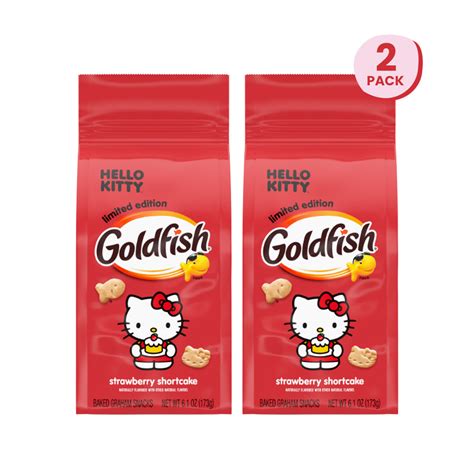 Hello kitty goldfish crackers. Hey guys, check out this new Hello Kitty Goldfish Strawberry Shortcake crackers flavor, now it has new crackers shaped like Hello Kitty! It's so good, it tas... 