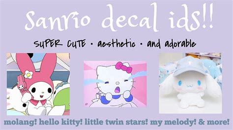 Hello kitty roblox decal id. ︵‿︵‿ʚ♡ɞ‿︵‿︵here sum halloween decal id for roblox! i use these in mi royale high journal~ there are 50 decal in mi vid so there lot of to pick from!! i hope ... 