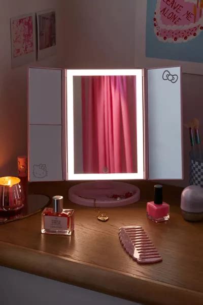Hello Kitty Trifold LED Makeup Mirror with Magnification. by IMPRESSIONS VANITY · COMPANY. $54.13 (2) Rated 5 out of 5 stars.2 total votes. Free shipping. Free shipping. Impressions Vanity Hello Kitty LED Tri Tone Makeup Mirror features a timeless style.. 