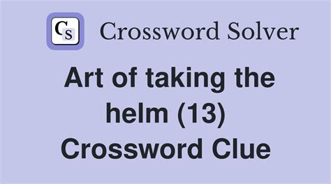 Helm Position Crossword Clue