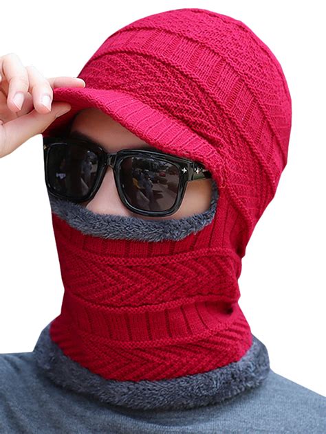 Helmet Hat Winter Scarf Face Beanies Thermal Fleece Hats …