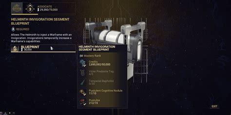 Jul 13, 2023 · Installing the segment comes with two functions. First, it allows you to open the door to the Helminth Infirmary (the infested, fungal-looking section of your Orbiter) without requiring a Cyst or Nidus to use as a “key.” The door will at this point function like any other room on your ship: allowing you to enter and exit at will. . 