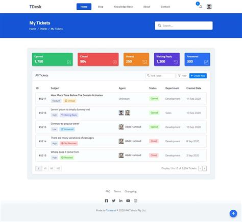 Help Desk Bootstrap4