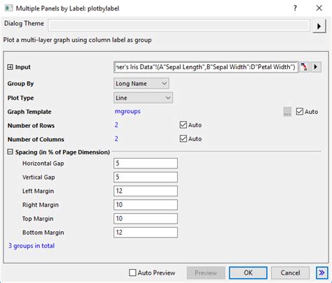 Help Online - Origin Help - Multiple Panels by Label Graph