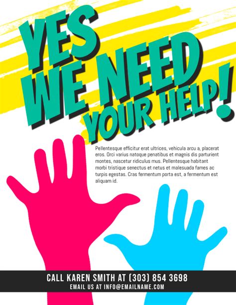 Help Wanted Flyer Template Free Cards Design Templates