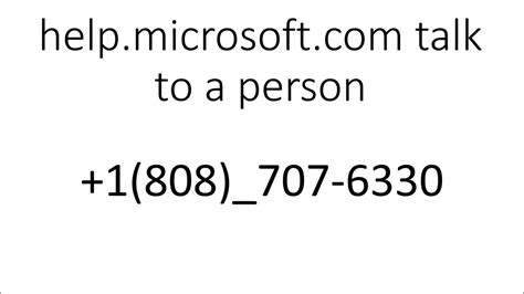 Help.microsoft.com talk to a person