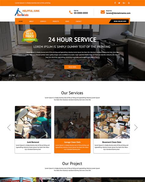Helpful Junk Removals PSD Template TemplateMonster in 2021 Psd