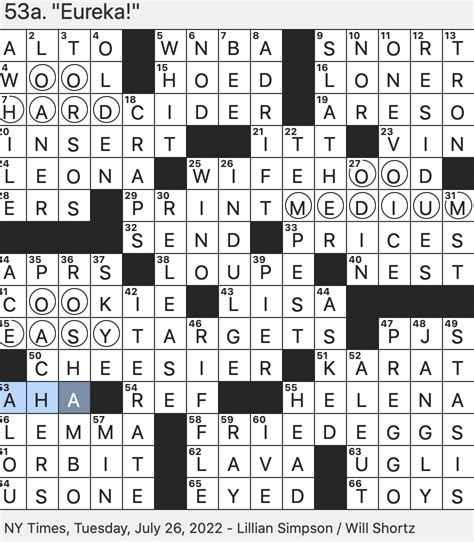 It is I, your faithful early-week crossword columnist, back from my cycling journey across the state of New York. And just in time to solve a puzzle by one of my favorite constructors! Today’s .... 