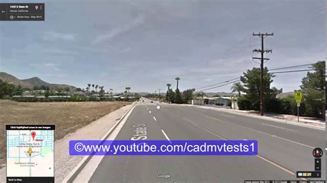 Hemet, California behind the wheel test route # 1