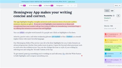 Hemingway Editor Screen Grabs 2