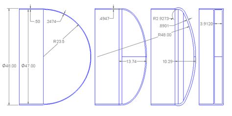 Hemispherical head dimensions.  Because the head is thinner than the shell, a standard...