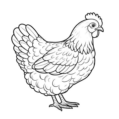 Hen Coloring Shee