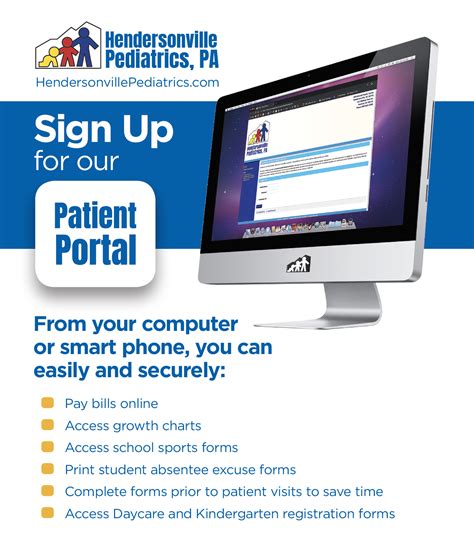 NEW Patient Portal. NEW & Improved Patient Portal. Our new and improved Patient Portal is the easy way to communicate with Hendersonville Pediatrics! Check out our …. 