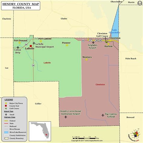 Hendry County Zip Code Map - Florida County Maps - Florida …