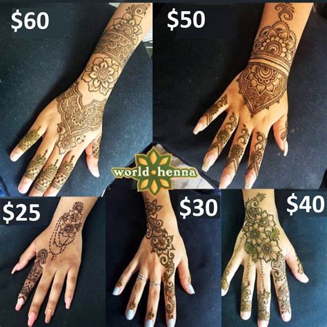 Henna Tattoo Prices