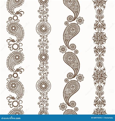 Henna border Images Free Vectors, Stock Photos