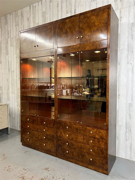 Henredon Burl Wood Cabinets For Sale at 1stDibs