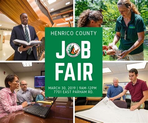 Henrico county job fair. The Henrico County Department of Public Utilities (DPU) will host a virtual and in-person job fair from 9 a.m. to noon Saturday, Nov. 7 to highlight opportunities in refuse collection. Continue reading Henrico Public Utilities to hold virtual, in-person job fair Nov. 7 