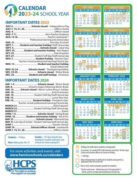 Jan 19, 2024 · The approved calendar includes the following: - A staggered start to the school year similar to the past four school years. Students in Kindergarten, First Grade, Sixth Grade, and Ninth Grade will start on Monday, August 19, and all students will go to school on Tuesday, August 20. - Two full weeks of Winter Break (December 23 through January 3 ... 