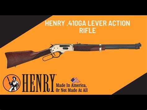 Henry .410GA Lever Action 20in Rifle - YouTube