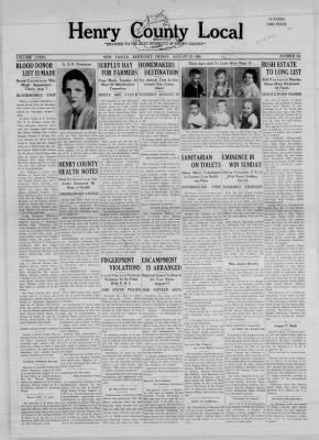 Henry co local newspaper.  Click for today's Henry County Local newspap...