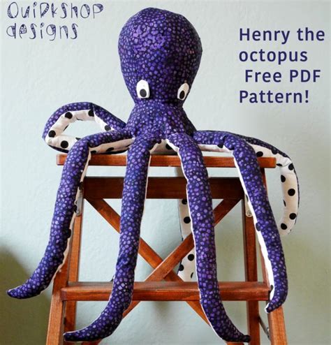 Henry the Octopus FREE Pattern and Tutorial Beginner sewing projects