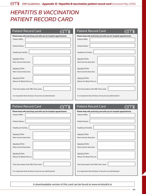 Hepatitis B Record Form Fill Out and Sign Printable PDF Template