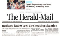 0:00. 0:43. The Hagerstown-Washington County Industrial Foundation has purchased The Herald-Mail property as part of the Maryland Stadium Authority’s plans for a multiuse sports and event ...
