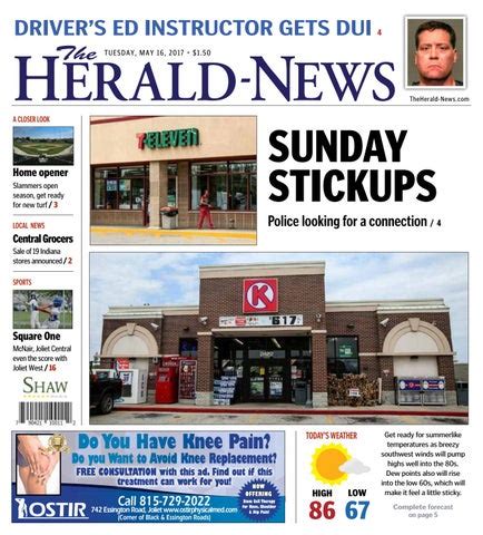 About. The Herald-News is your best source for local daily news and sports in Joliet and its neighboring communities in Will and Grundy counties. Newspapers and Magazines in 2175 Oneida Street, Joliet, IL 60435.. 