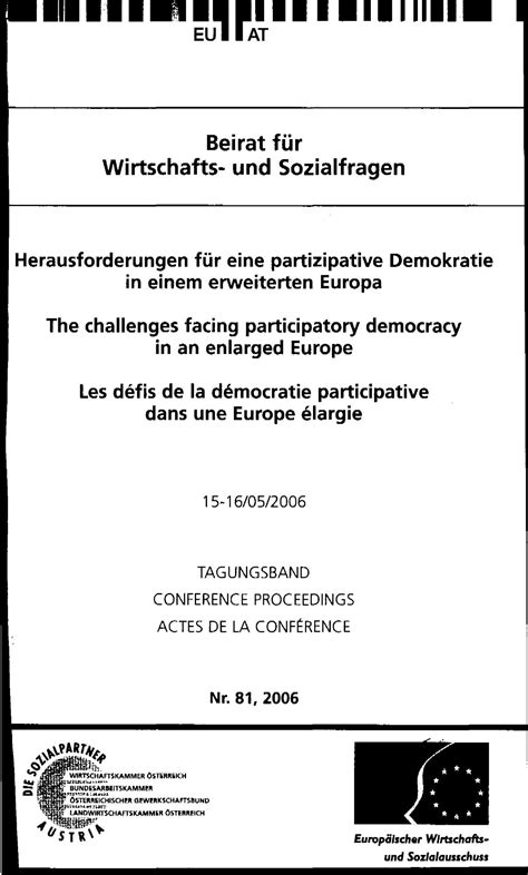Herausforderungen für eine partizipative demokratie in einem erweiterten europa. - Orleans hanna algebra prognosis test guide.