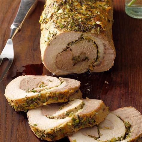 Herb-Stuffed Pork Loin Cook