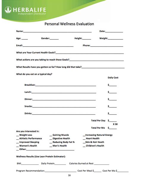 HerbalifeWellnessEvaluation. Ask yourself these questions then contact me at