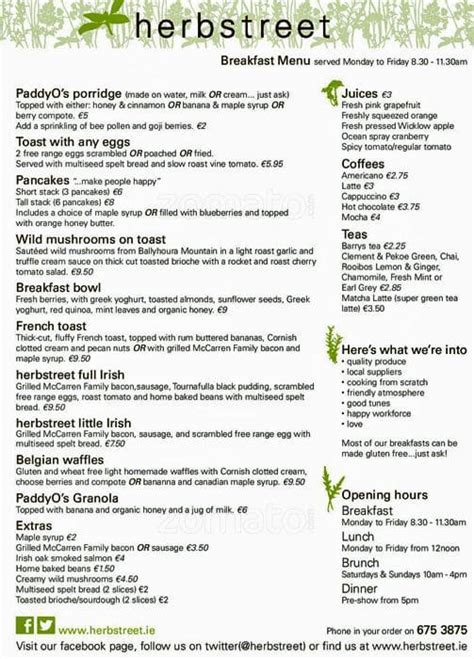 Herbstreet, Dublin - Menu, Prices & Restaurant Reviews - Tripadvisor