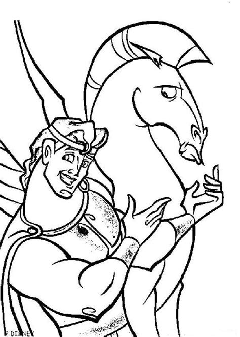 Hercules and pegasus coloring pages - Hellokids.com